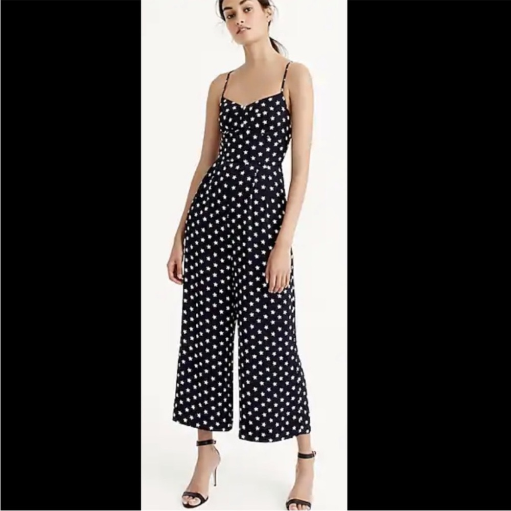 J. Crew Navy and White star Jumpsuit - 00